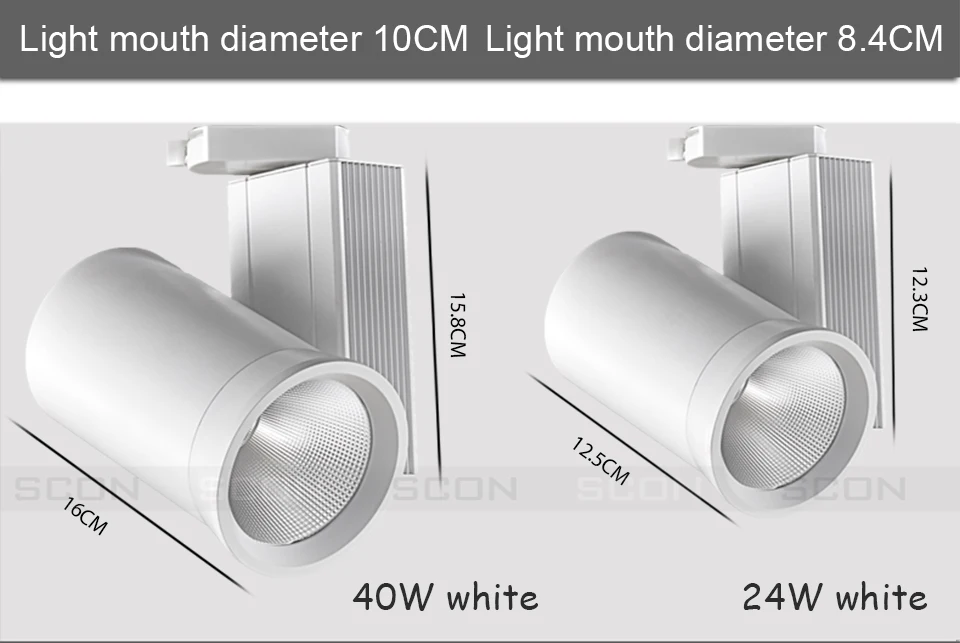 SCON AC220V светодиодный светильник 24 Вт/40 Вт Точечный светильник в современном стиле натуральный светильник для магазина одежды коммерческий светильник для помещений