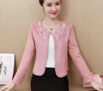 

2019 new spring and autumn women coat short popular small fragrance jacket short thin coat ladies slim jackets woman size 4XL