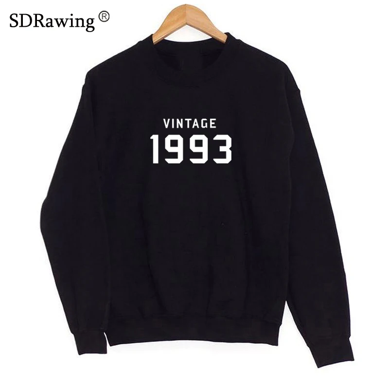 VINTAGE 1993 Letters Print Women Sweatshirts Cotton Casual Funny Sweatshirts For Lady Top Sweatshirts Hipster Drop Ship VINTAGE 1993 Letters Print Women Sweatshirts Cotton Casual Funny Sweatshirts For Lady Top Sweatshirts Hipster Drop Ship