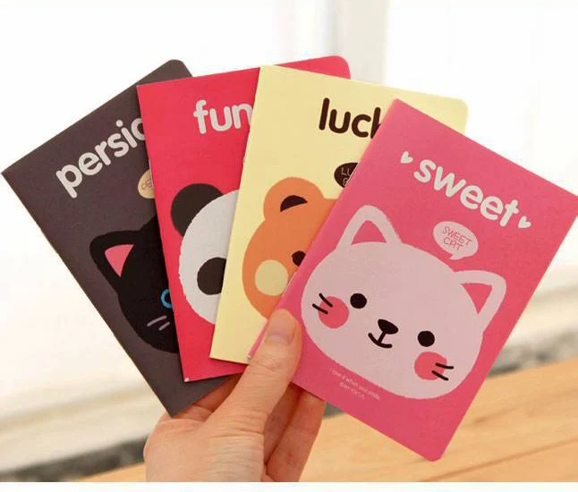 4 PC/LOT  Cute Lovely Animal  Cat-Image Notebook,BJB00010