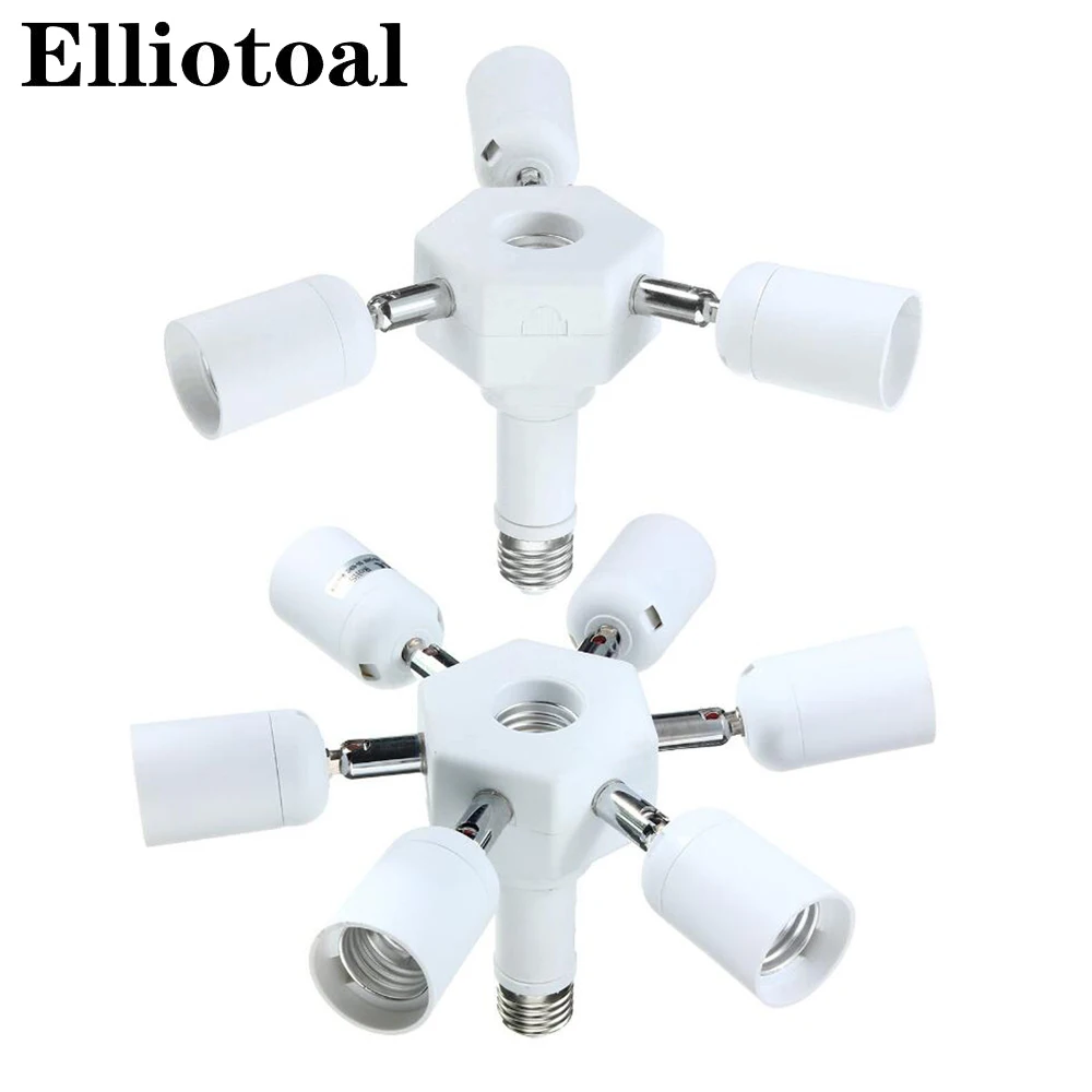 

high quality Lamp Holder Converters 360 Degrees Flexible Extended E27 1 to 7 / 1 to 4 / 1 to 7 Lamp Base free shipping