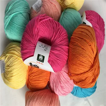 

ewest 100% Cotton Yarn for Knitting Soft Combed Thread Crochet Yarn 20balls/lot
