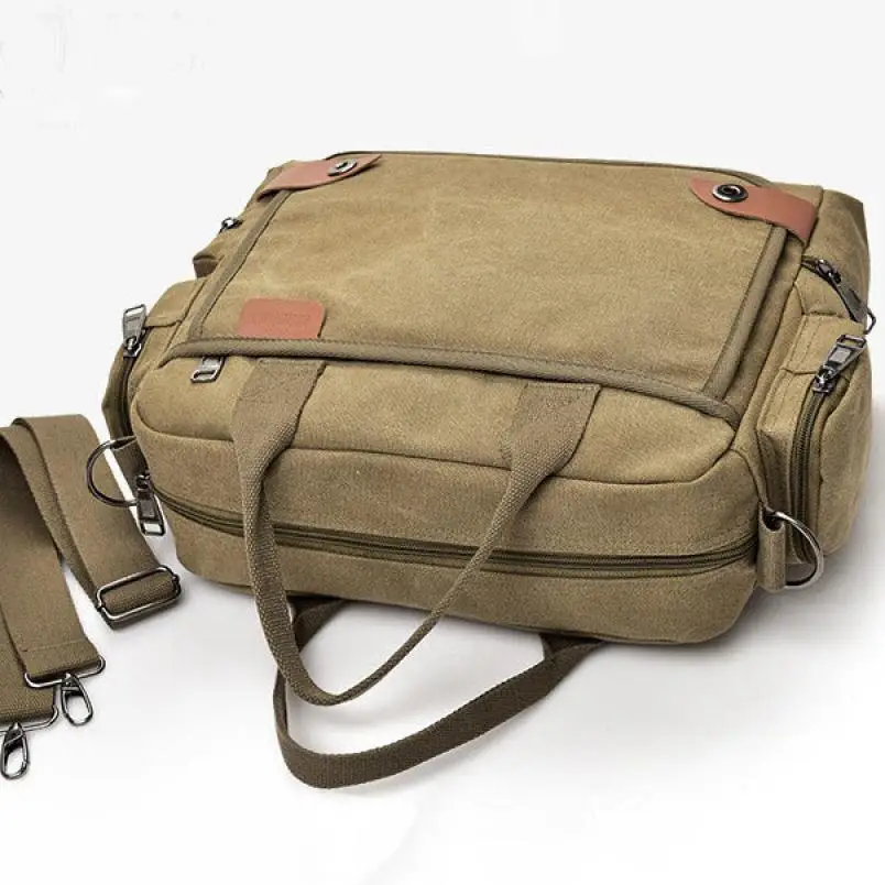 2018 latest fashion men's canvas shoulder bag Messenger bag men's solid