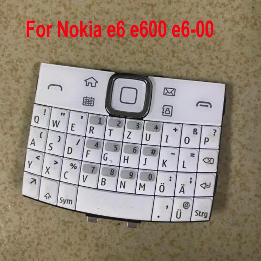Черный/белый корпус клавиатуры английские клавиатуры для Nokia e6 e600 E6-00 мобильный телефон гибкий кабель, запчасти для ремонта