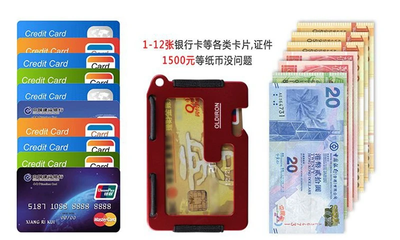 Брендовый алюминиевый тонкий держатель для карт ID Bank, кошелек для Карт RFID, чехол для кредитных карт, минималистичные мужские кошельки, мини кошелек для путешествий, Органайзер