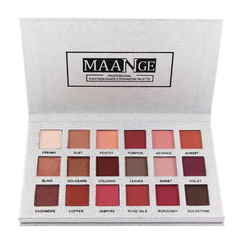 

18 Colors Eye Shadow Palette Long Lasting Somkey Eye Makeup Matte Eyeshadow Powder Natural Cosmetic Palette Tools