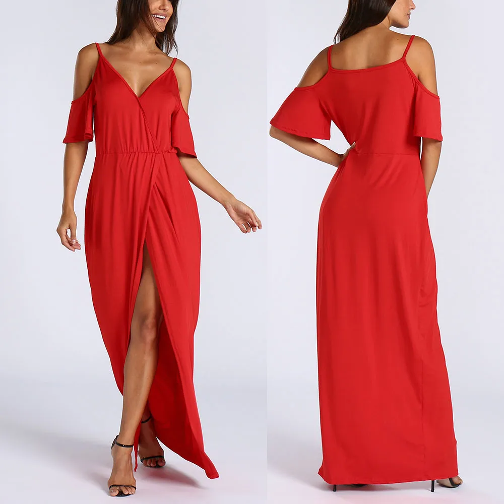 Women Dresses Large Size Sexy Off Shoulder Long Maxi Dress Ladies dresses woman party night plus size elegant dress
