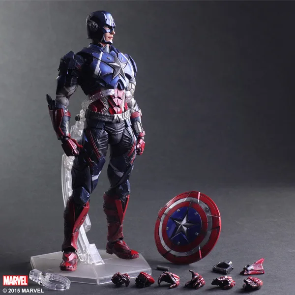 Disney Marvel Avengers 25cm Captain America Action Figure Posture Model font b Anime b font Mini