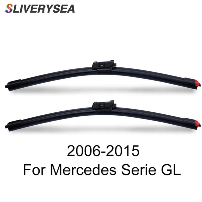 

SLIVERYSEA Replace Wiper Blade for Mercedes Serie GL 2006-2015 Silicone Rubber Windshield Windscreen Wiper Auto Car Accessories