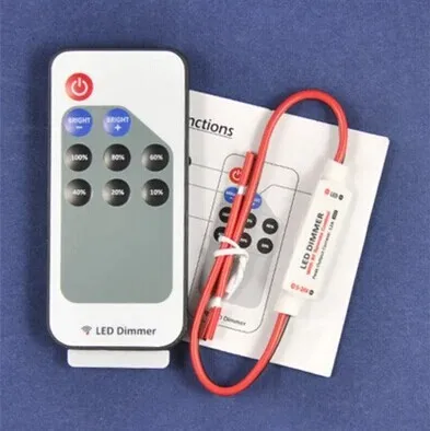 

DHL 25pcs LED mini monochrome single street light controller with RF wireless module dimmer with remote wide voltage 5-24V