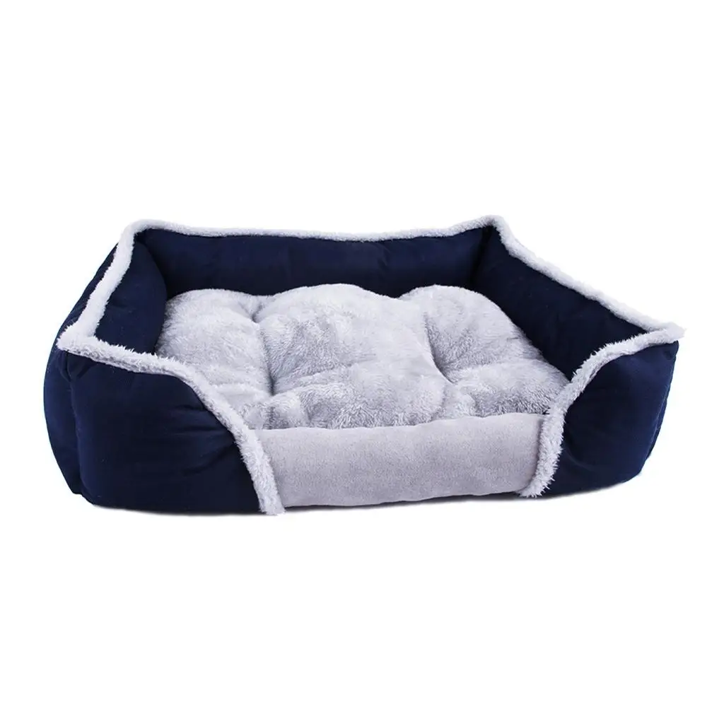 Кровать для собаки, коврик для дома, теплый зимний домик для питомца, собачья полосатая кровать с питомником для маленьких, средних и больших собак, плюшевое уютное гнездо - Цвет: 2