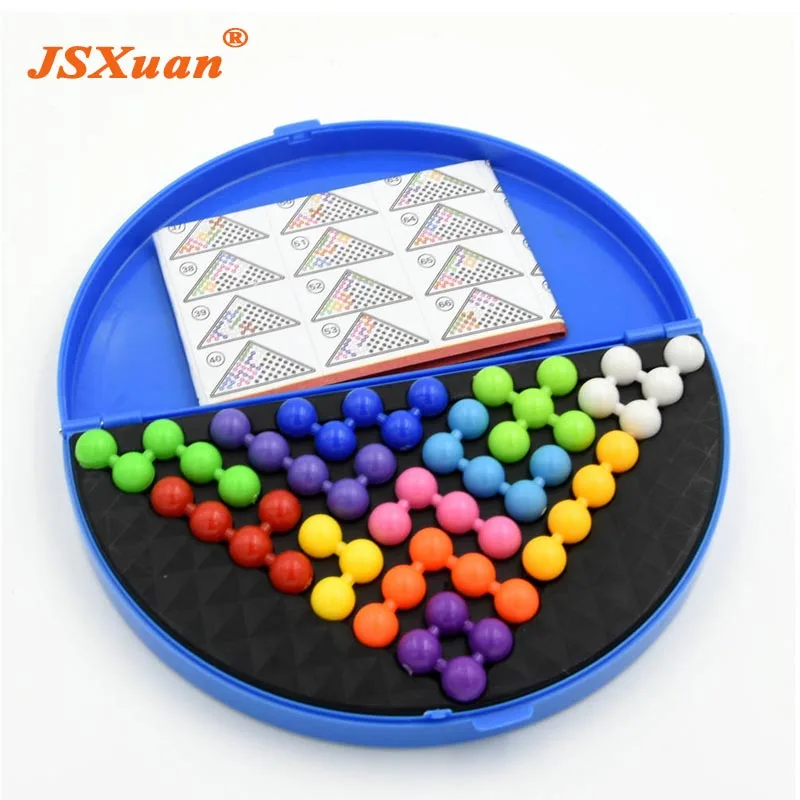 Classic Puzzle Pyramid Plate 174 Challenges  IQ Pearl Logical Mind Game Brain Teaser Beads for Children Educational Game Toys
