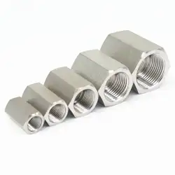 1/8 "1/4" 3/8 "1/2" 304 "1" BSP Женский гайка-стержень нержавеющая сталь Hex 2,5 трубы фитинг разъем адаптера Макс давление 3/4 МПа