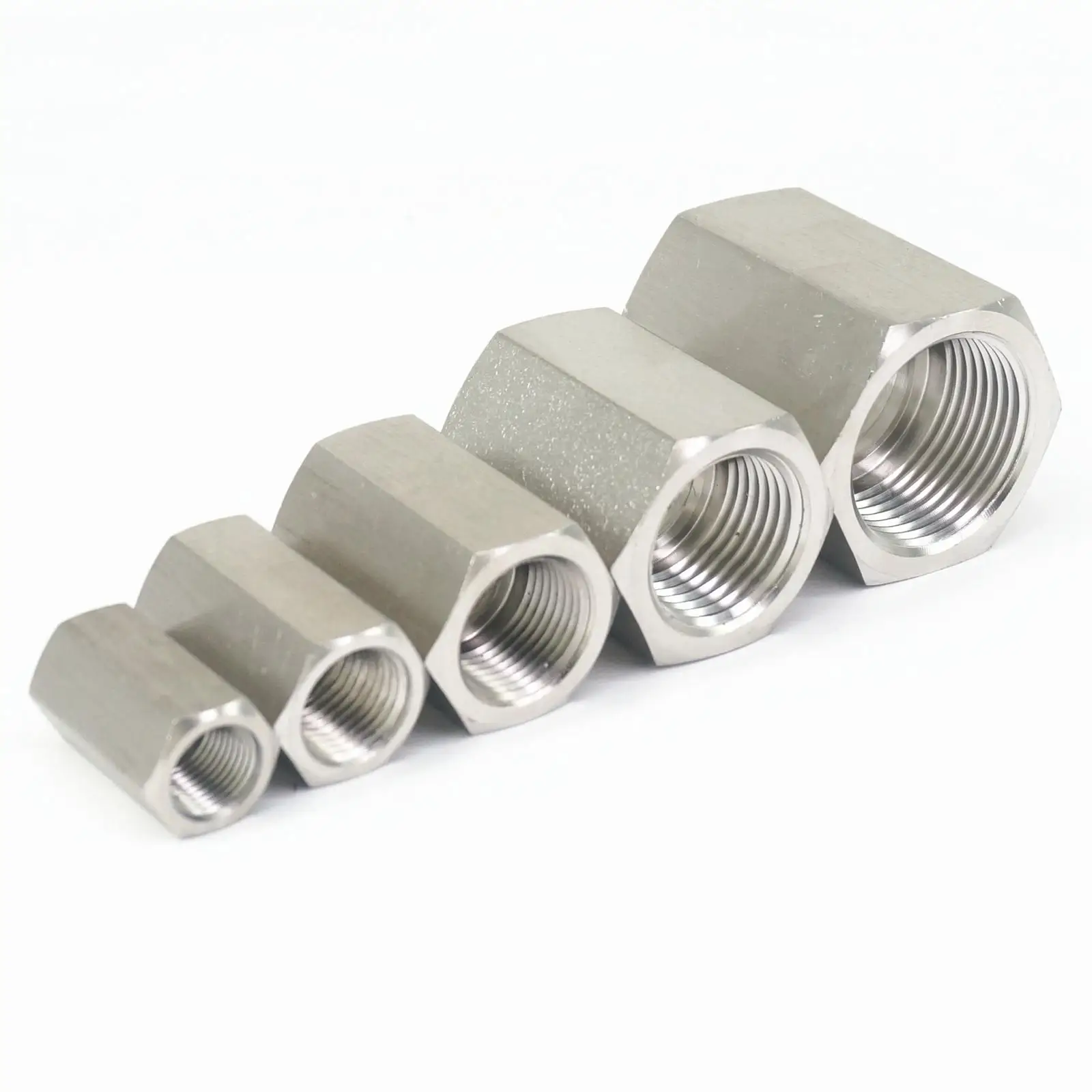 

1/8" 1/4" 3/8" 1/2" 3/4" 1" BSP Female 304 Stainless Steel Hex Nut Rod Pipe Fitting Connector Adapter Max Pressure 2.5 Mpa