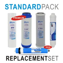 Премиум система обратного осмоса Сменный Набор фильтров для стандартной 5 ступенчатой системы обратного осмоса 50GPD RO фильтры-5 шт./партия