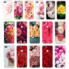 42SD цветной цветок Роза Пион подарок Мягкий Силиконовый ТПУ чехол для телефона huawei Honor 8 9 Lite 8X p 9 lite