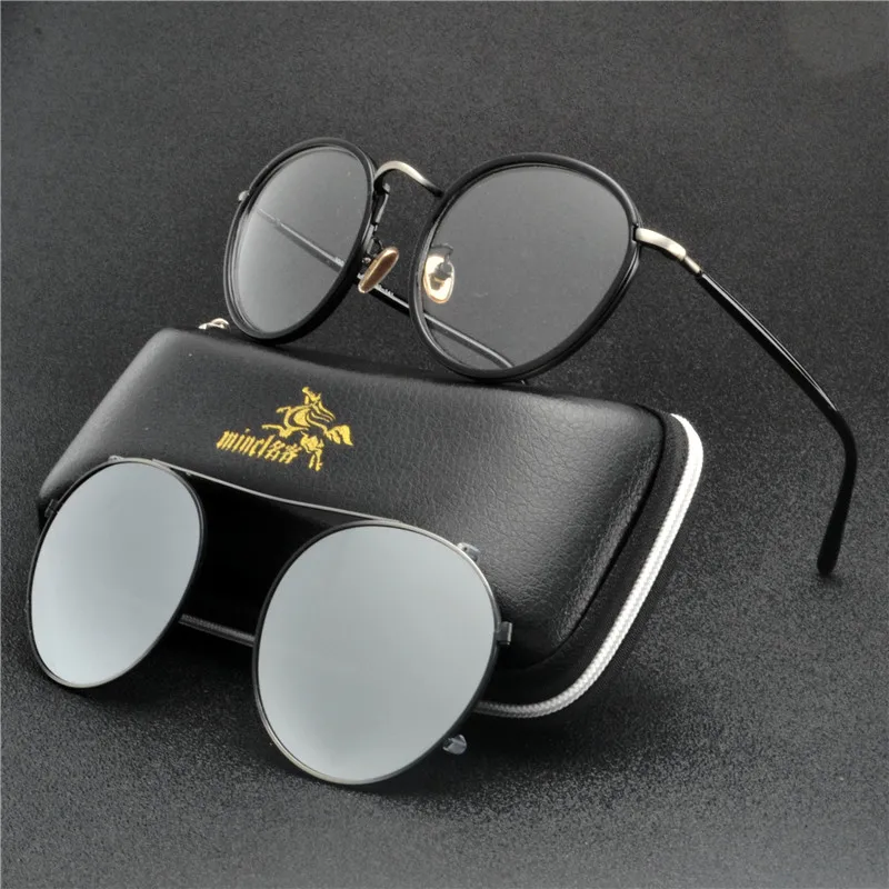 MINCL поляризационные солнцезащитные очки набор с 1 шт. зажимами TR мужские очки на застежке магнит повседневные оптические очки для близорукости uv400 NX