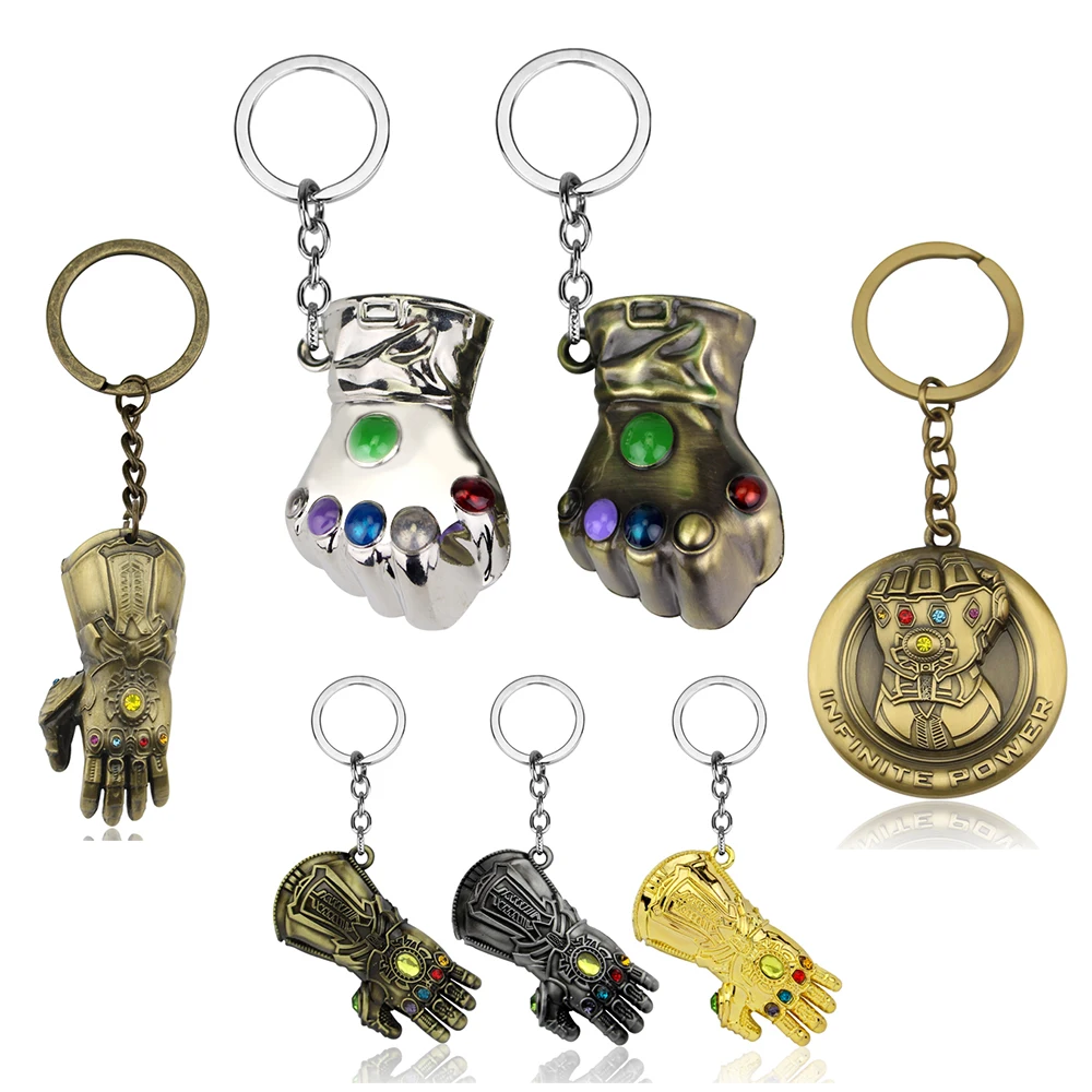 

Hot Marvel Movie Avengers Thanos Key Chains Holder Fashion Superhero Infinite War Thanos Gloves Keychain Keyrings Jewelry Gift