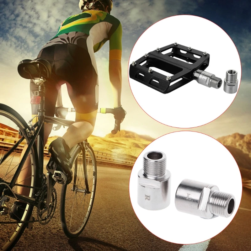 Одна пара велосипедный удлинитель педалей адаптер стальная титановая прокладка для руля велосипеда MTB Запчасти для горного и дорожного велосипеда аксессуары