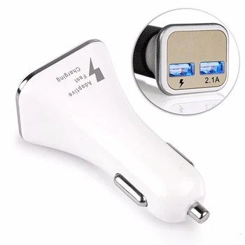 

50PCS Quick Fast QC2.0 Car Charger Dual Port Adaptive LED For Samsung S8 S9 for Huawei Chargers By Free DHL
