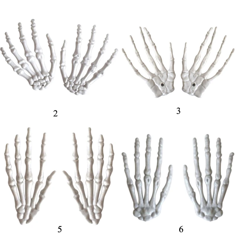 2Pcs Halloween Hand Skeleton Decoration Unique Hand Skeleton Decoration For Haunted House Halloween