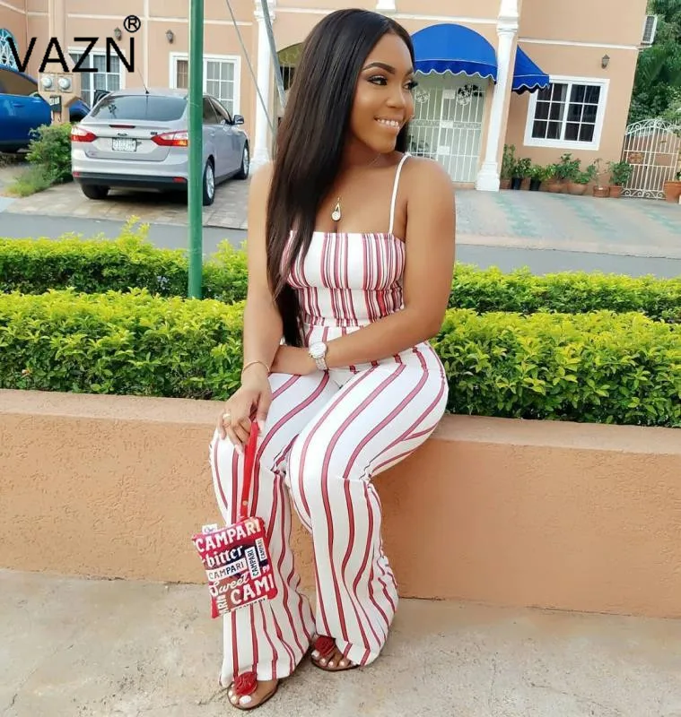 

VAZN 2018 New Novelty Style Brand Fashion Women 2 Piece Set Strapless Sleeveless Full Length Sexy Bodycon Set K8017