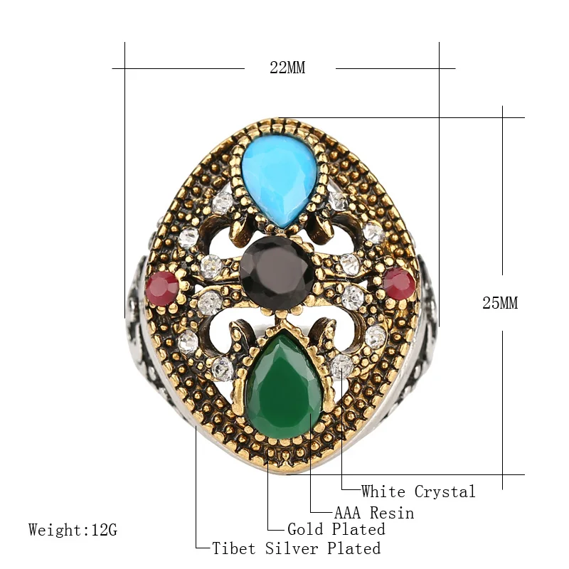 2018-New-Fashion-Turkish-Jewelry-Ring-For-Women-Silver-Color-With-Austrian-Crystal-Colorful-Resin-Bohemian (1)