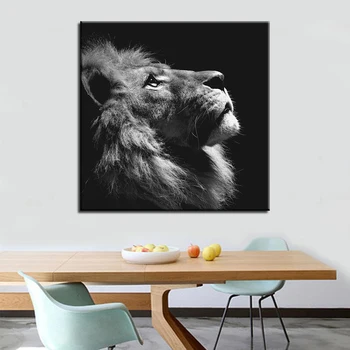 

Fashion Canvas Painting 1 Pieces Animal Lion Prints Home Decoration Wall Art Modular Pictures Study Poster Artwork Calligraphy