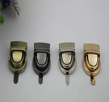 

6 pcs/ lot Luggage hardware accessories Golden die-casting twist lock Mortise lock bag lock Shoes automatic lock