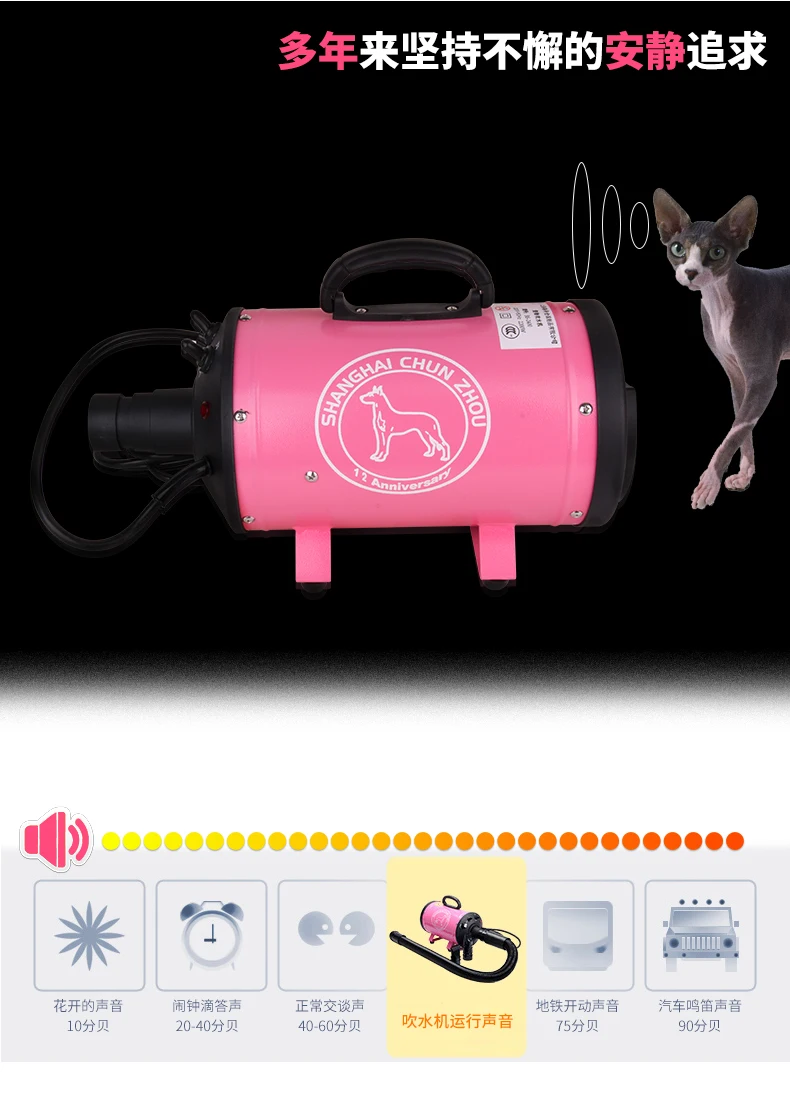 Chunzhou Pet машина для выдувания воды высокая мощность бесшумный фен для волос большая или маленькая собака кошка выдув Золотой плюшевый фен для волос