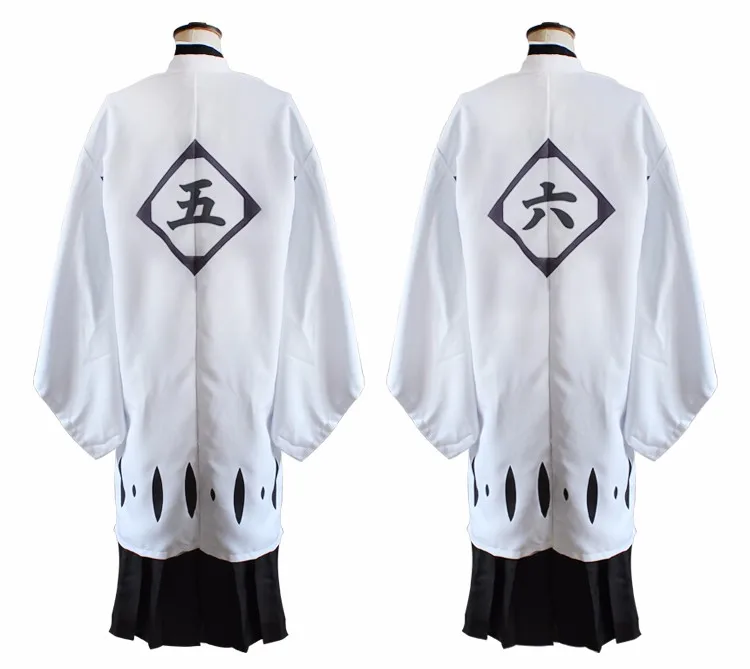 Cosplay&Ware [6]13 Numbers Anime Bleach Haori Cosplay Costume White Short Long Sleeve Cloak From 1st To 13th Division Captain Cape -Cosplay&Ware anime Shop