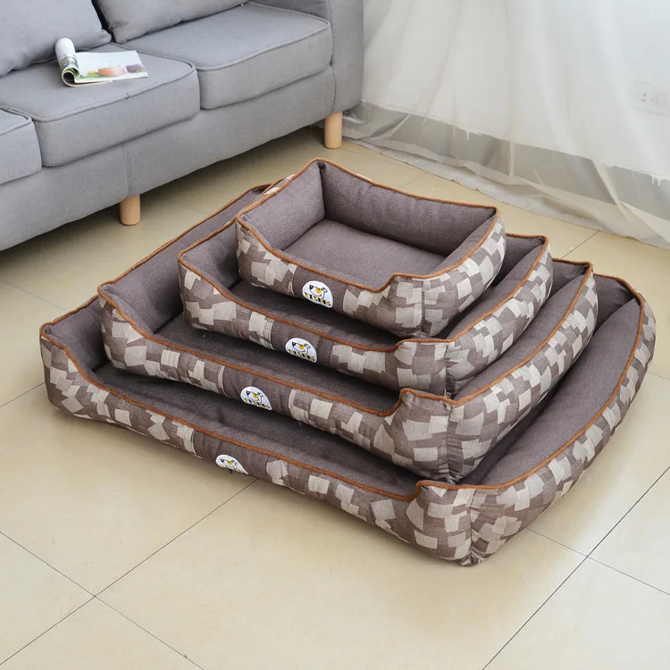 Новая брендовая теплая кровать для собак, удобная зимняя Конура для домашних животных, высокое качество, мягкие кровати для больших собак, camas para perro - Цвет: 2