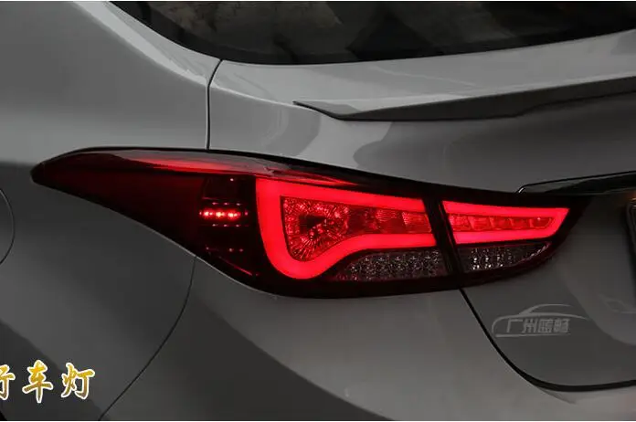 

Hireno Car Styling for Hyundai Elantra 2012 2013 2014 Tail Lights LED TailLight LED Rear Lamp +Brake+Park+Signal