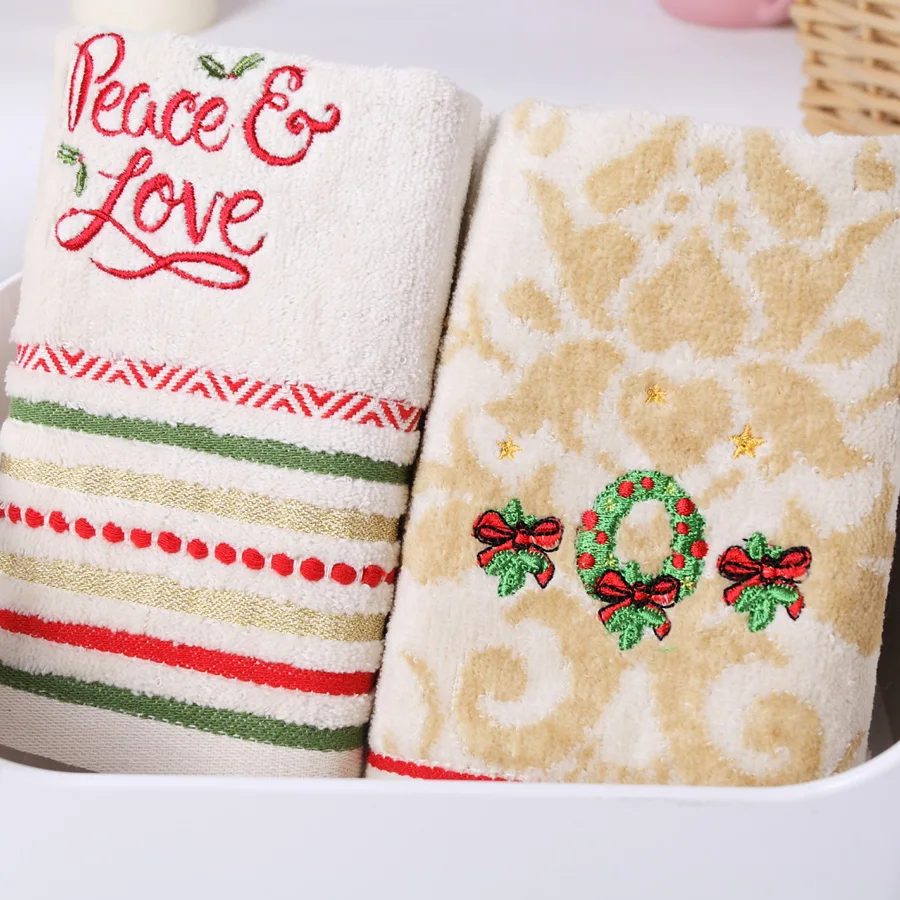 Christmas series high quality 100 cotton terry towels children wash