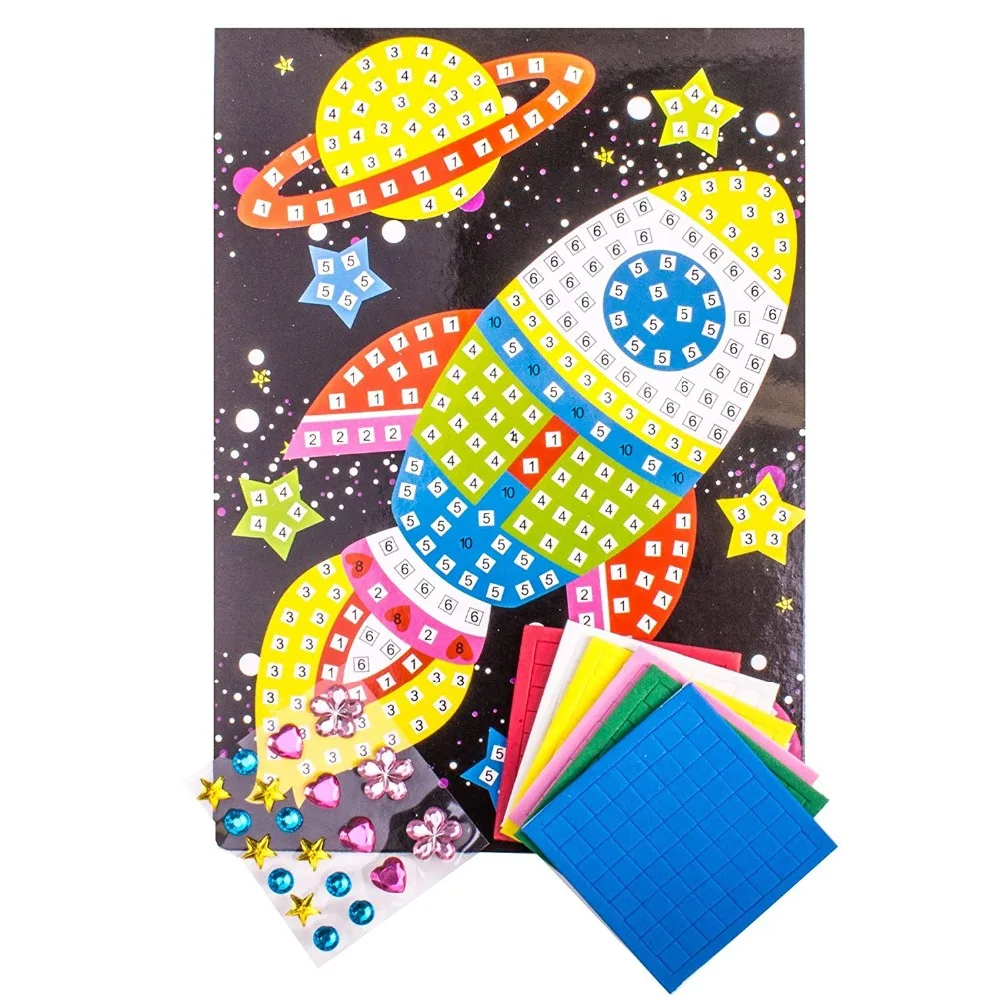 Kids Space Mosaic Art Set Make Your Own Picture Activity