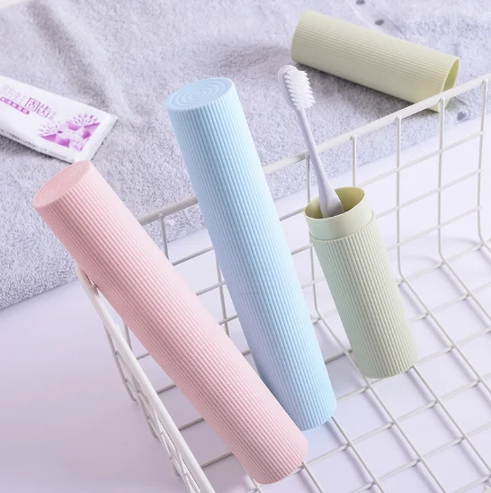 

1PCS Fashion Travel Portable Toothbrush Toothpaste Storage Box Pink Container Plastic Green Toothbrush Organizer Case Hot Sale