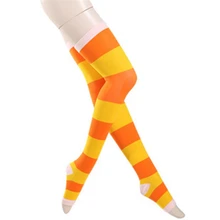 Женские Профессиональные компрессионные чулки 420D, анти варикозное расширение, сжигание жира, дымоход, лайкра, женские полосатые эластичные чулки, носки