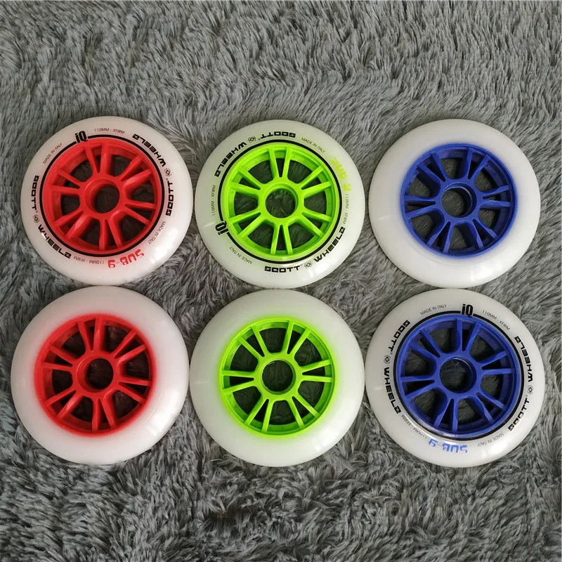 

Free Shipping Replacement inline wheels scott Inline Speed Skates Wheels 110MM 100MM PRO FOR RACING