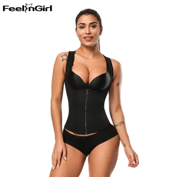 

FeelinGirl Neoprene Body Shaper Tummy Control Shapewear Waist Trainer Cincher Women Body Slimming Trimmer Corset-E