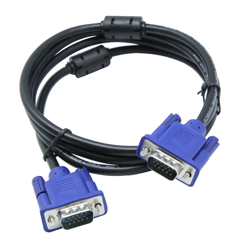 1.5m to 15m Computer Monitor VGA Extension Cable VGA Cable HD 15 Pin Male to Male VGA Cable full Copper conductor for Laptop PC