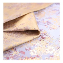 Серебристо-Золотая атласная ткань, имитирующая шелковую парчу, ткань для платья, дамасская жаккардовая одежда, костюм, обивка, диван, скатерть, 72*50 см