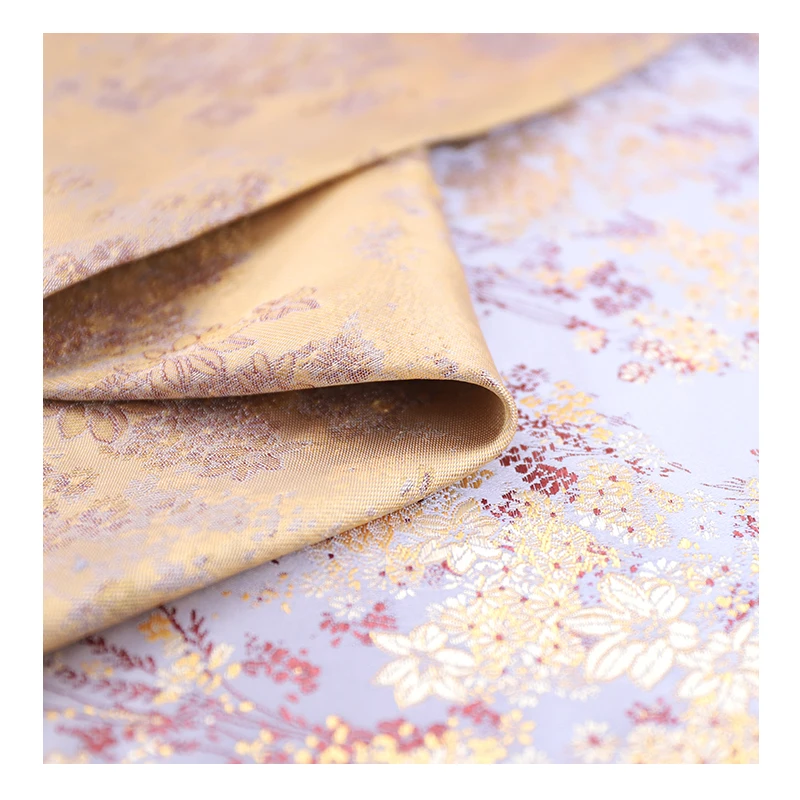

silver gold satin fabric imitate silk Brocade Fabric dress Damask Jacquard Apparel Costume Upholstery sofa table cloth 72*50cm