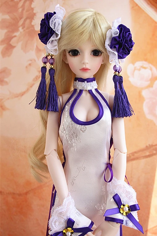 1/3 тонкий BJD белый розовый cheongsam для BJD/SD одежда кукольные аксессуары
