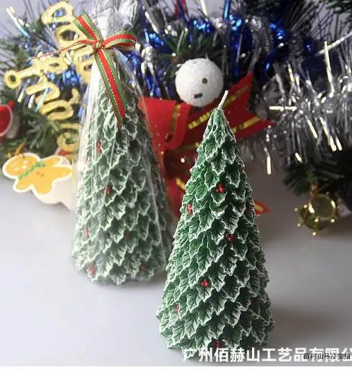 

big size christmas tree green tree candle gifts no smoke christmas candle