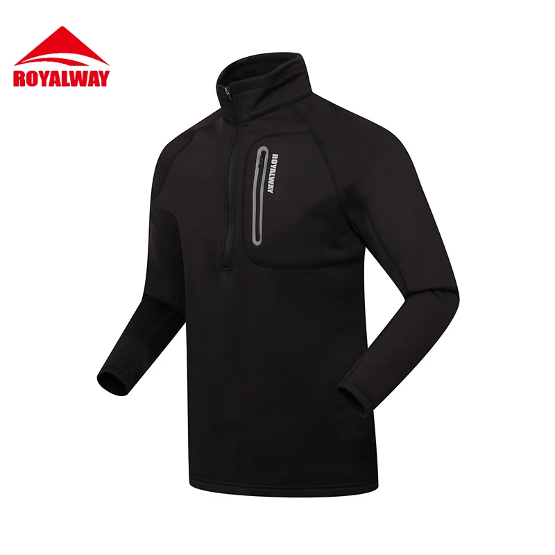 

ROYALWAY Men Hiking Fleece Jackets Soft Shell Comfortable Spring Black Olive Free Shipping 2017 New Arrival xin#RFLM3437F