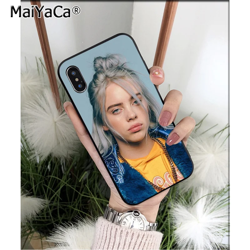 MaiYaCa Billie Eilish ТПУ Мягкий силиконовый чехол для телефона чехол для iPhone X XS MAX 6 6S 7 7plus 8 8Plus 5 5S XR - Цвет: A4