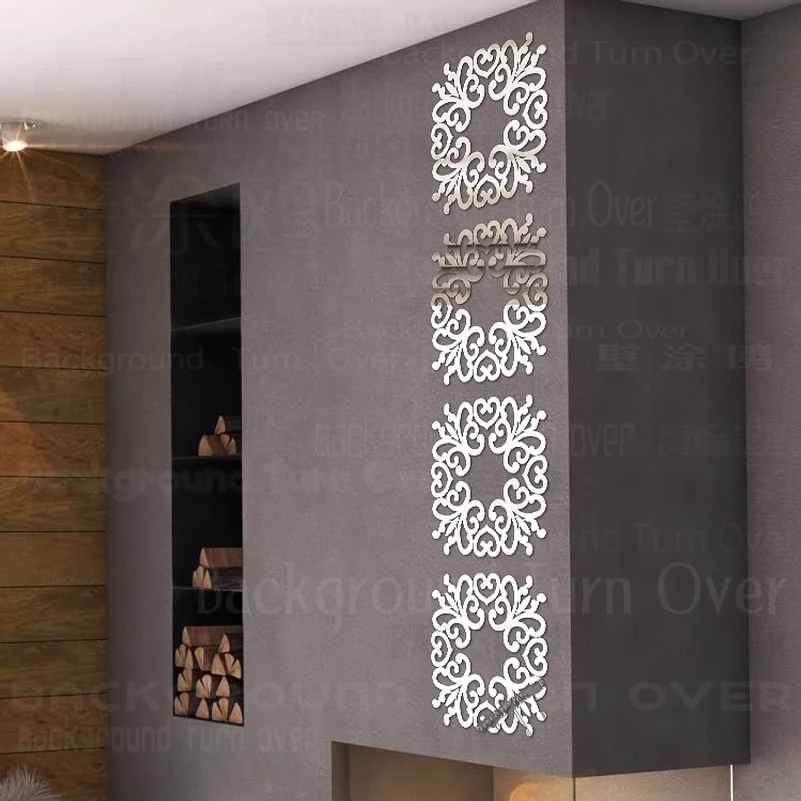 Elegant 3d R183 Mirror Flower 2 Elegant 3d R183 Mirror Flower 2