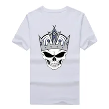 2017 new fashion Los Angeles Kings Skull Heat Transfer summer T-Shirt 100% cotton T Shirts Men for fans