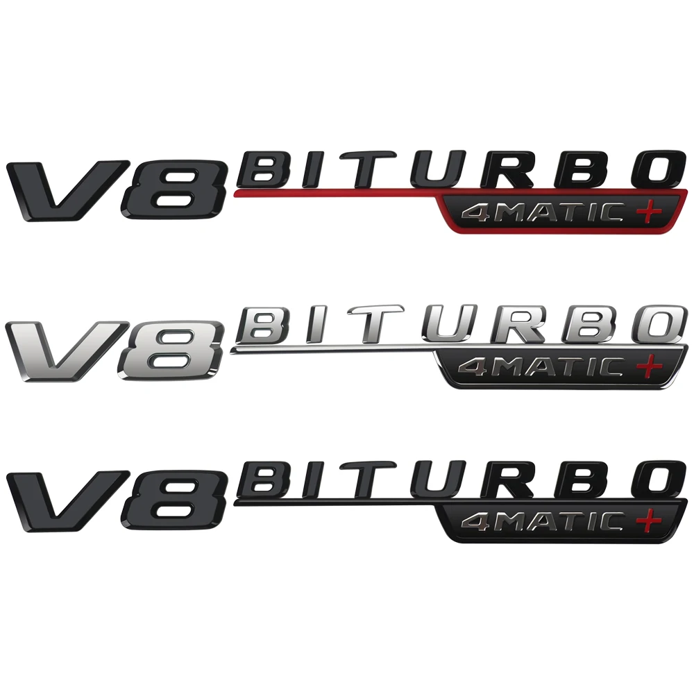 2 шт. V8 BITURBO 4matic боковое заднее крыло наклейка для Ford Fiesta ST Focus 3 Fusion Mondeo Escap