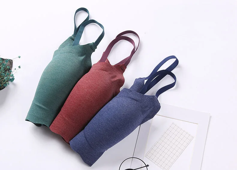 Queenral 2pcslot Seamless Bras For Women Underwear Lingerie Wireless BH Comfortable Soft Bralette Solid Color Brassiere  